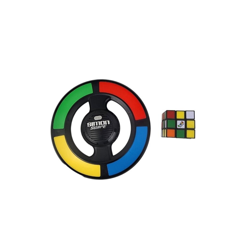 Rubik 3x3 Puzzle Cube & Simon Says Swipe Electronic Game Rubik's Hasbro Toy